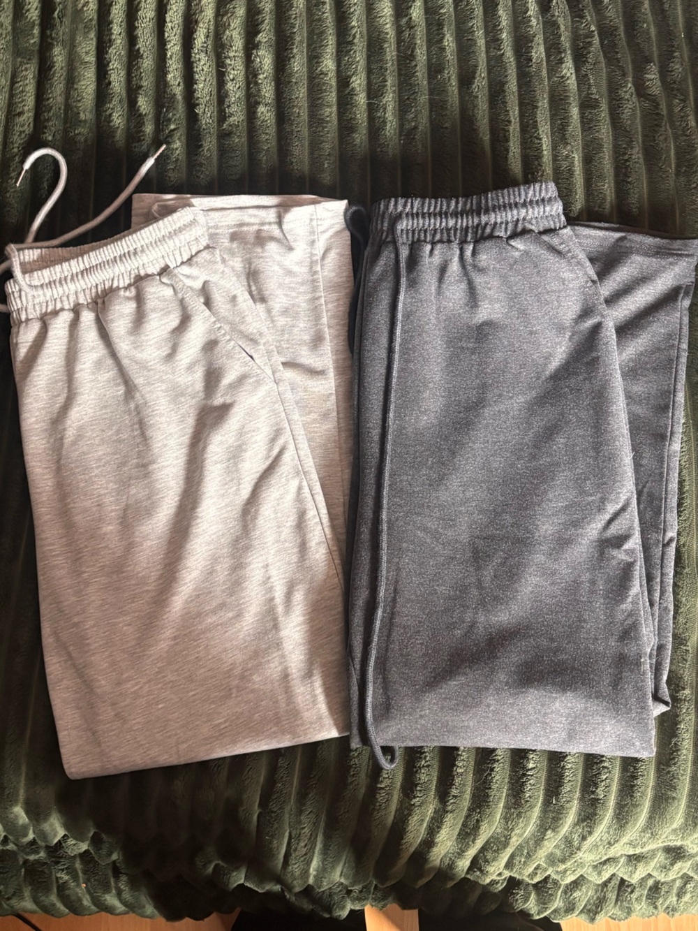 Light Soft Jogger Pants - Gray and Light Gray
